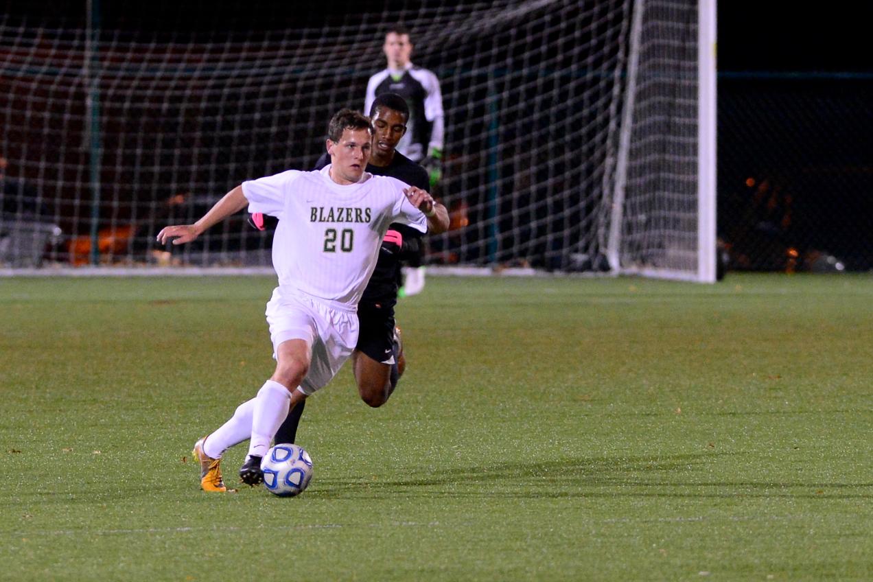 Four Second Half Goals Lift No. 3 Men's Soccer over No. 6 Southern Vermont College in NECC Championship First Round