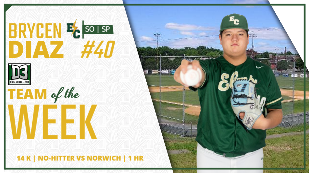 Diaz Named to D3Baseball.com Team of the Week