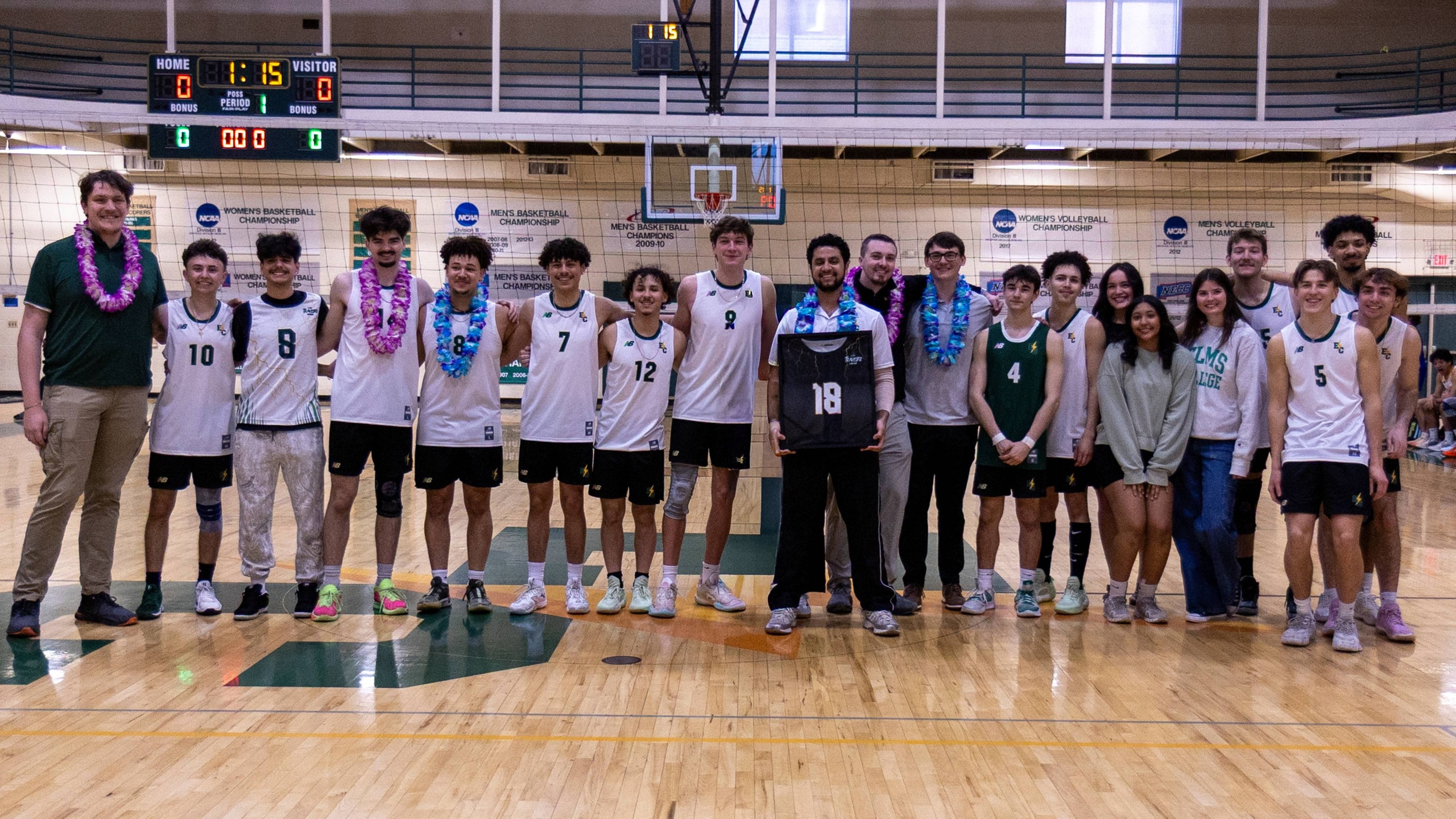 Men's Volleyball Takes a Set from Emmanuel on Senior Day