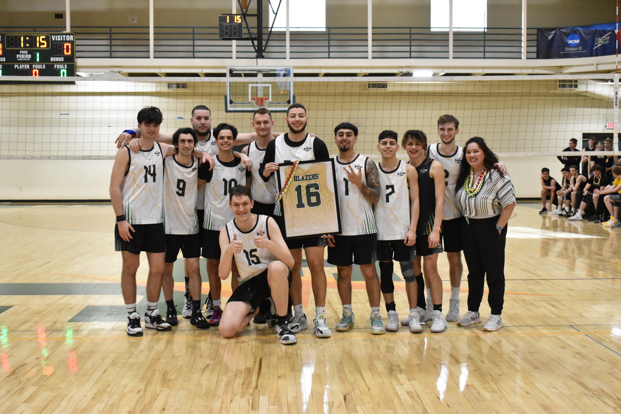 Blazers Split Tri Match on Senior Day